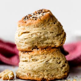 2 everything bagel cream cheese biscuits