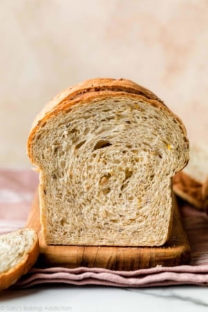 slice of whole wheat multigrain bread