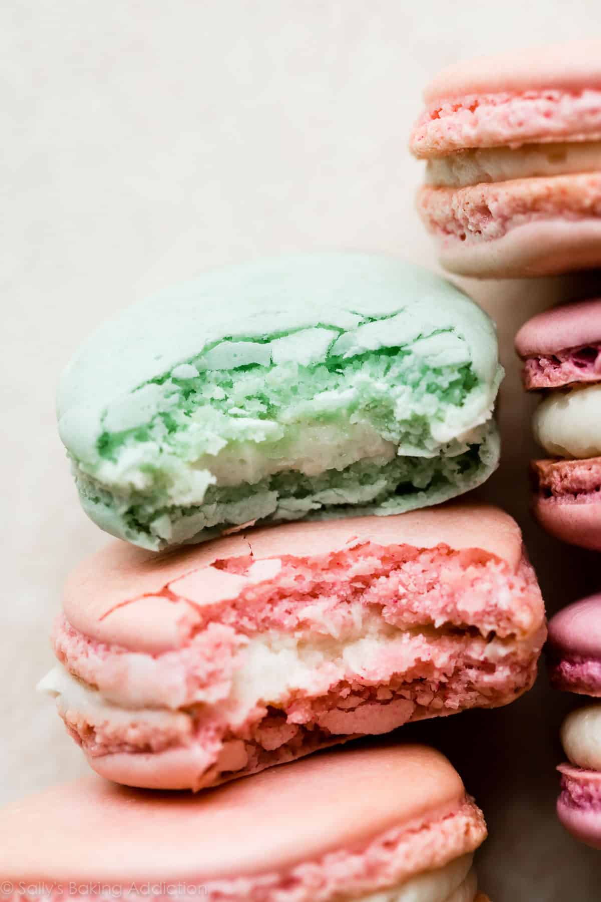 not hollow french macarons