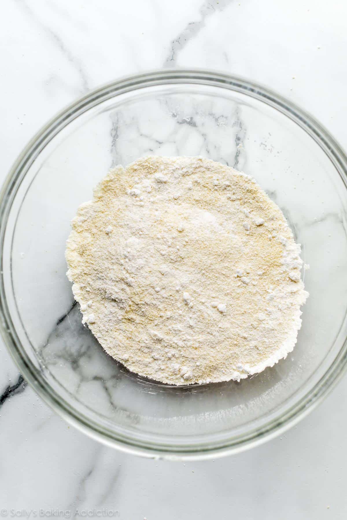 sifted almond flour and confectioners' sugar