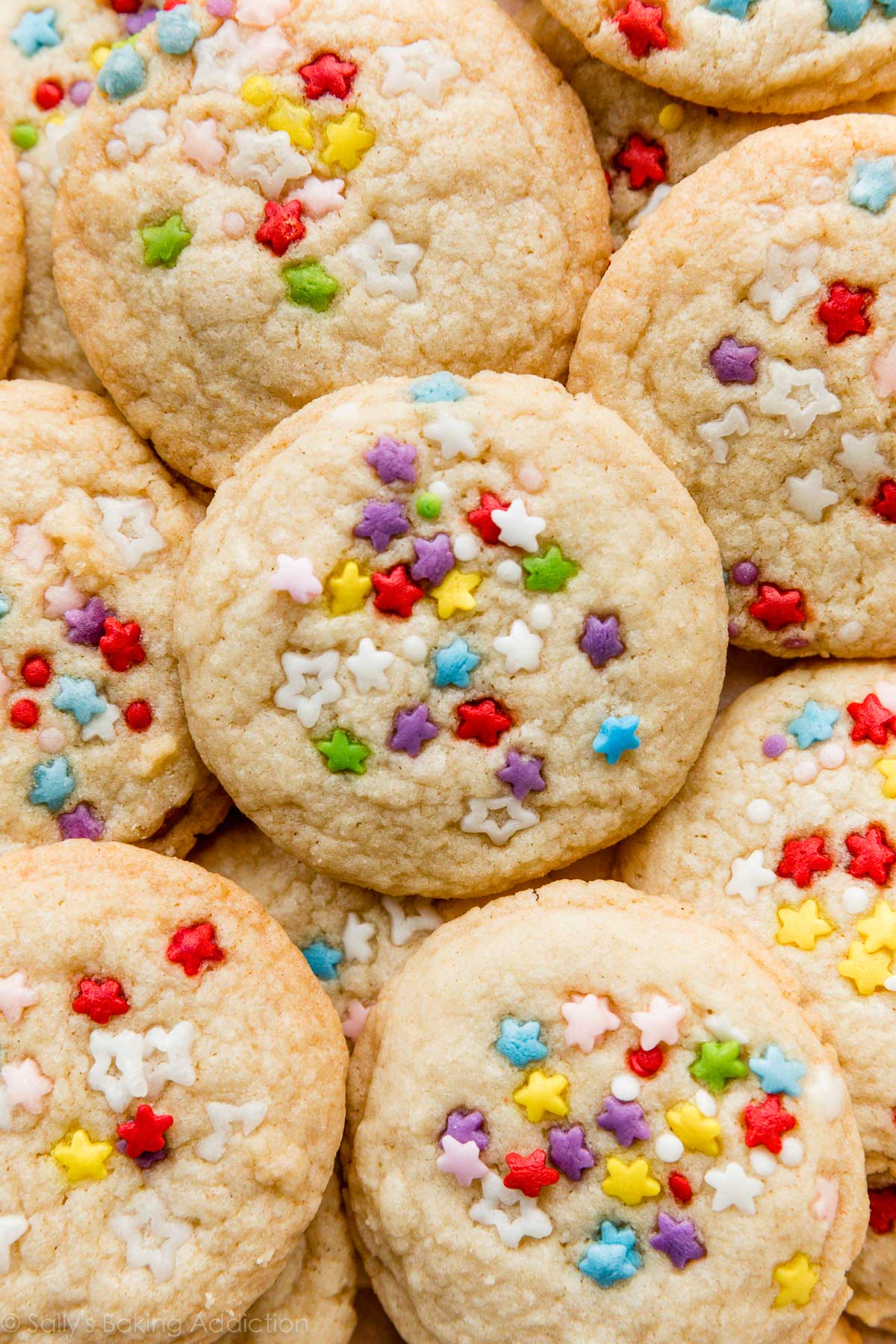 birthday cookies with naturally colored sprinkles