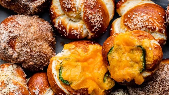 Soft Pretzel Knots (With Various Toppings)