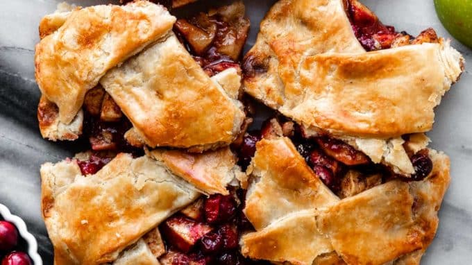 Cranberry Apple Slab Pie (Small Version)