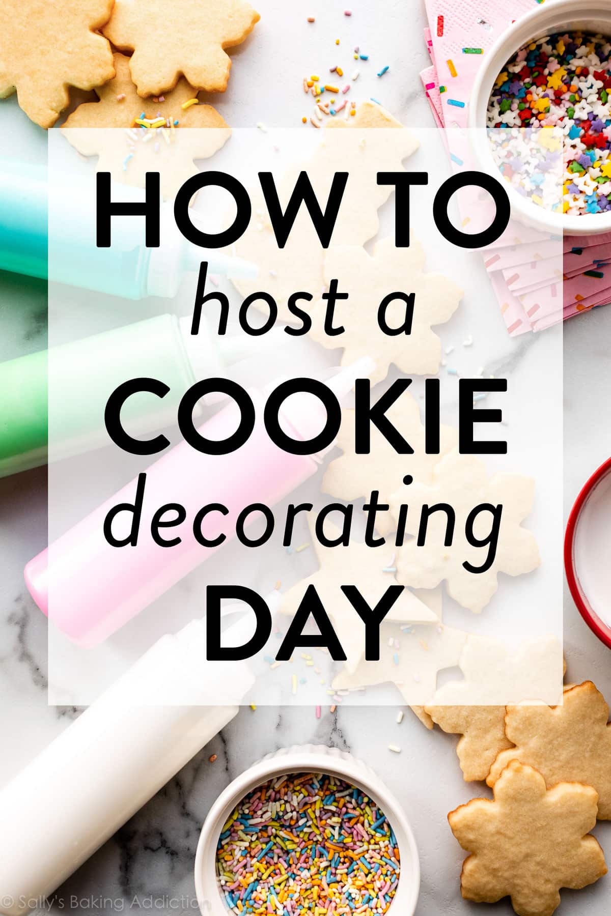how to host a cookie decorating day graphic