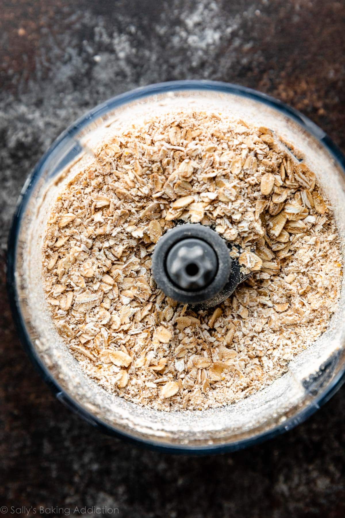 pulsed oats in food processor