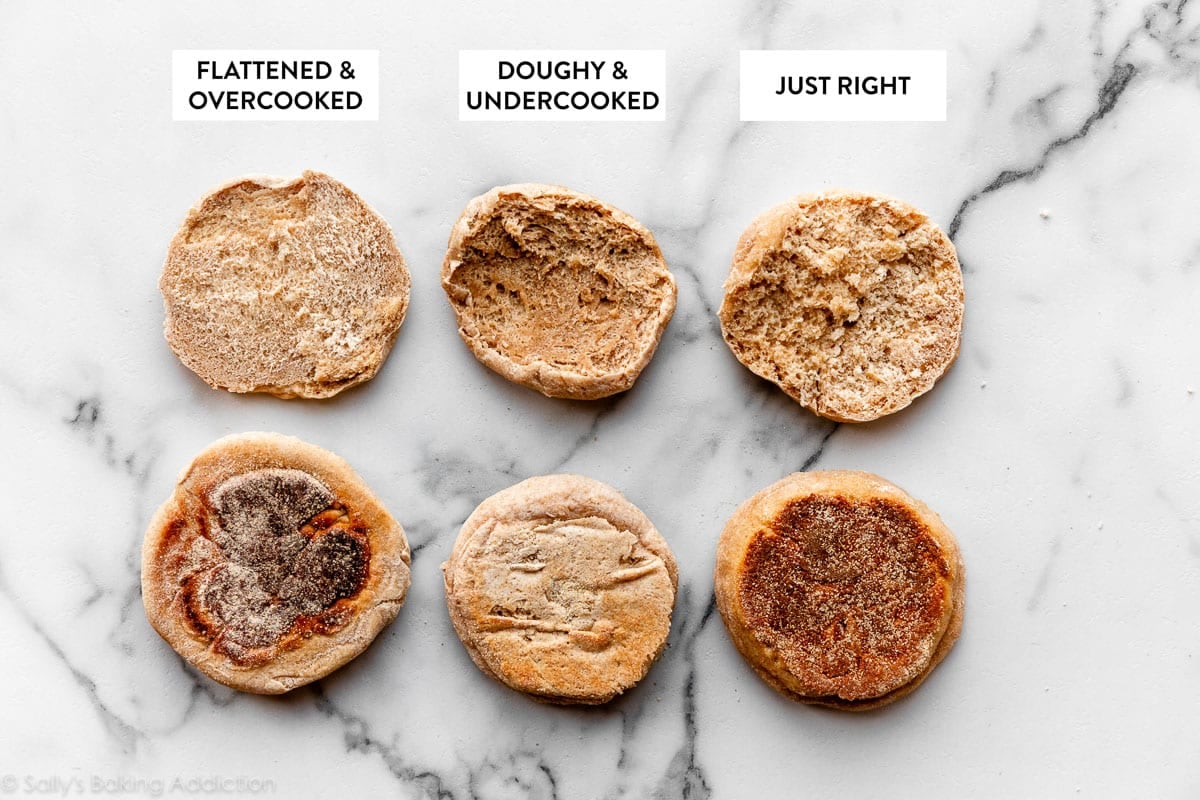 photo showing English muffins comparison