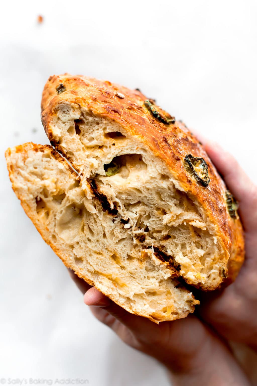 No Knead Jalapeño Cheddar Bread Sally's Baking Addiction