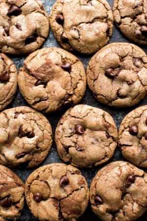 soft Nutella chocolate chip cookies