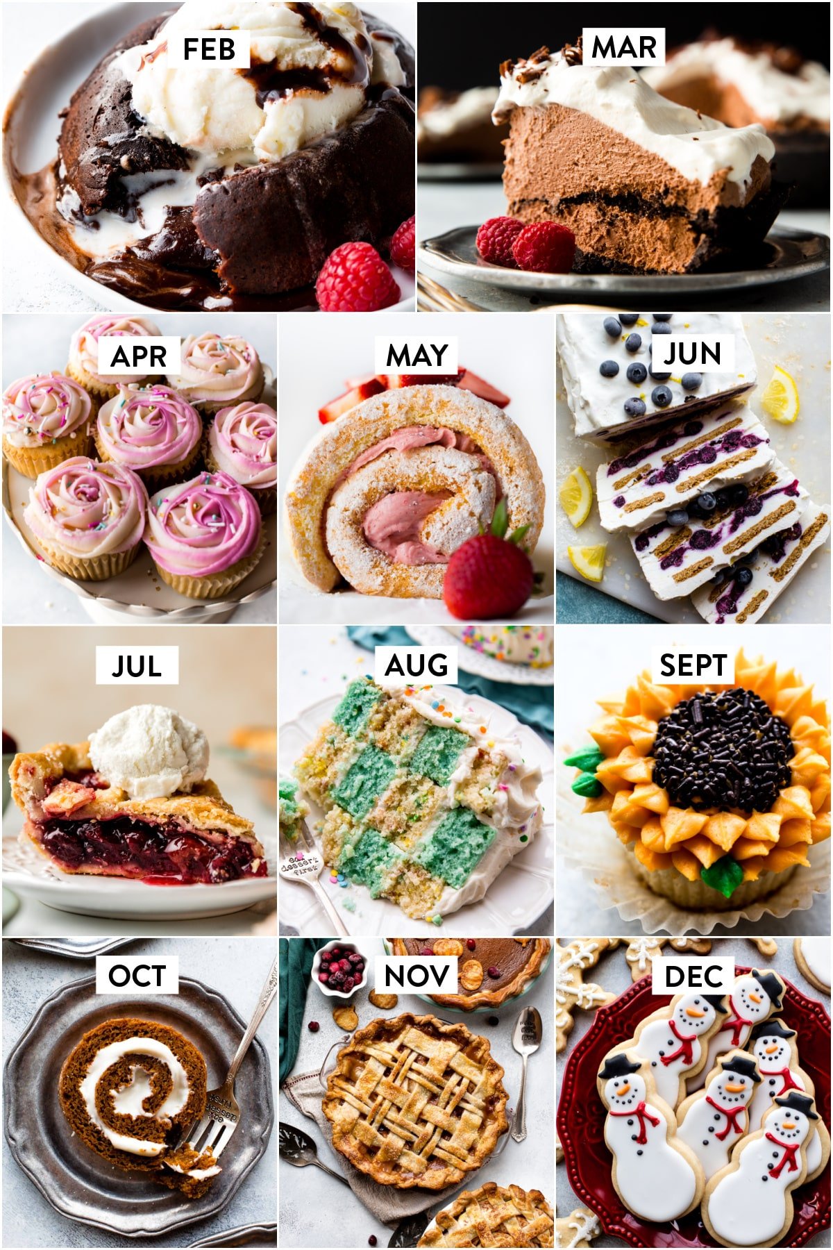 Collage of the 2017 Sally's Baking Challenge recipes
