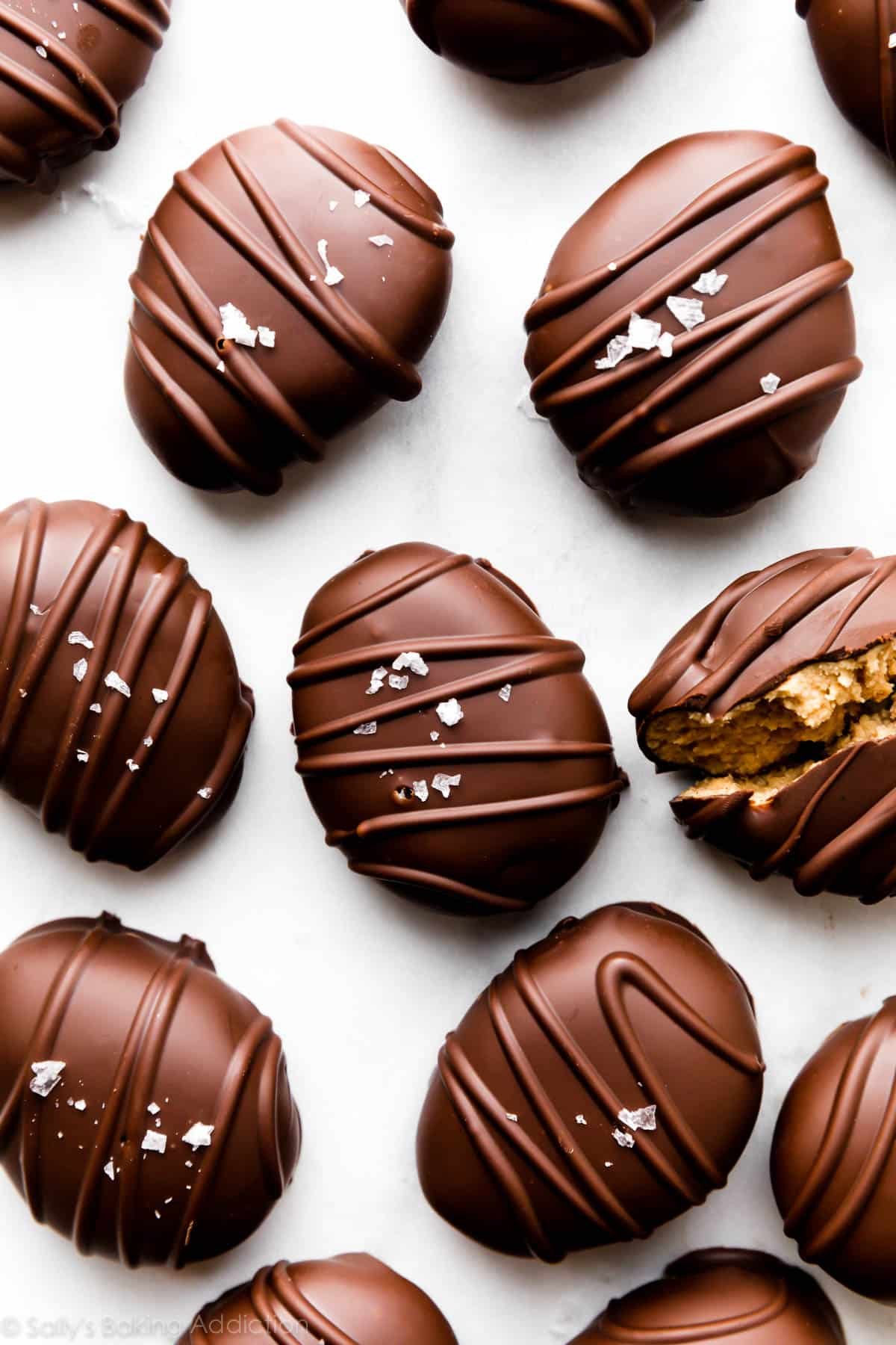 chocolate covered peanut butter Easter eggs