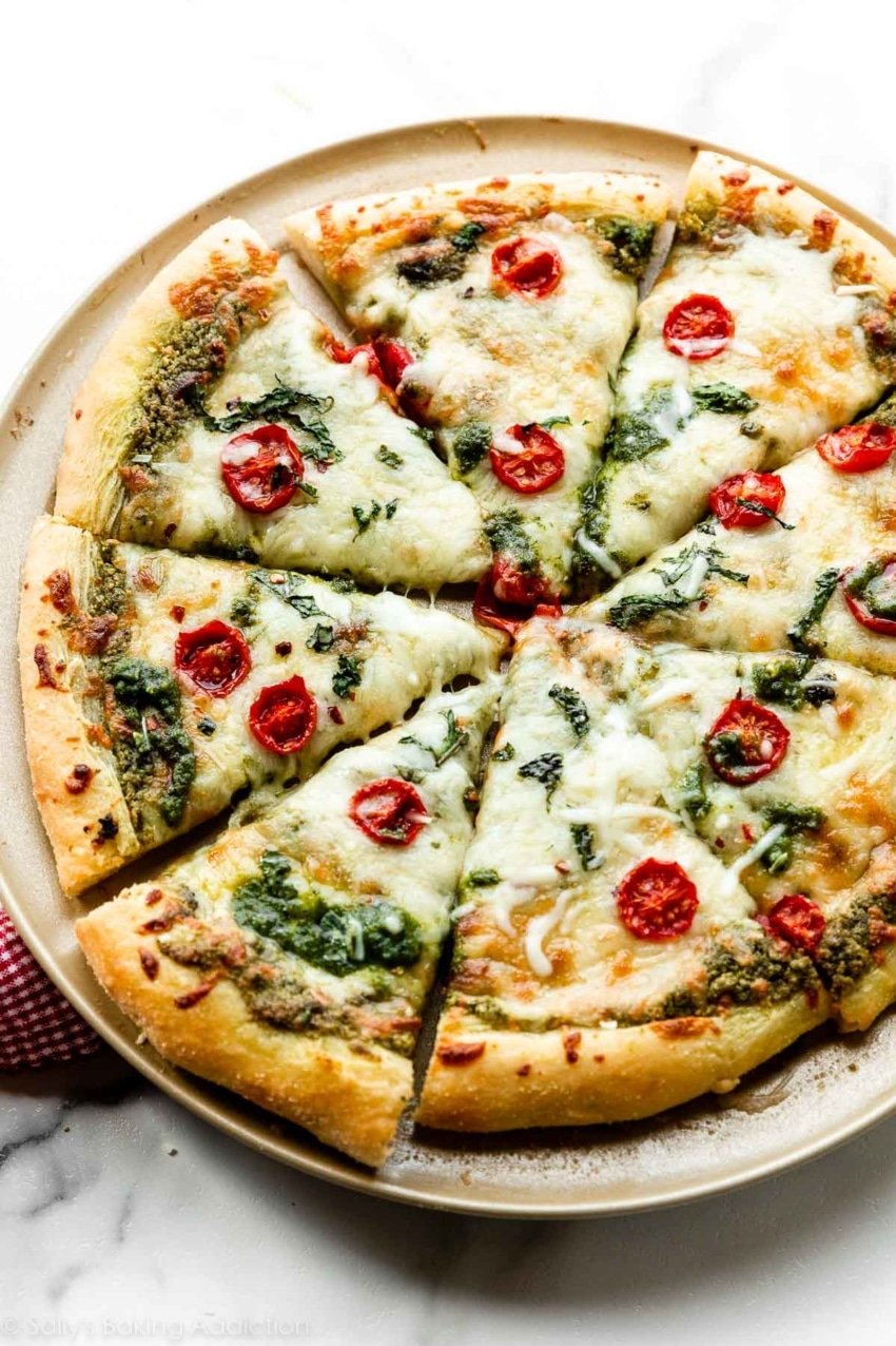 Easy Pesto Pizza Recipe Sally's Baking Addiction