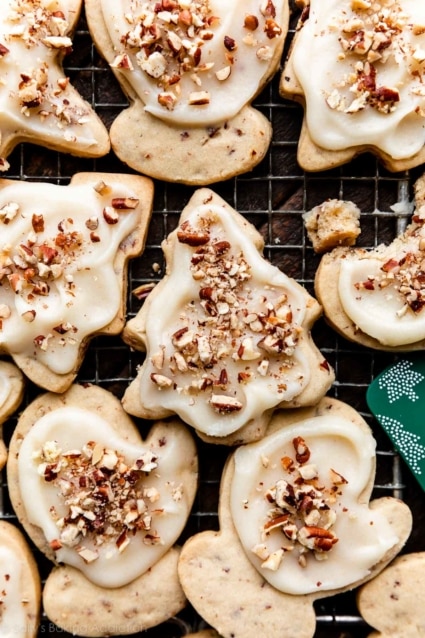 Pecan Sugar Cookies (with Brown Butter Icing)