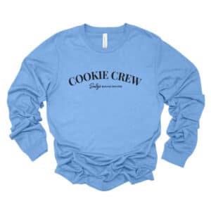 Cookie crew long sleeve shirt in heather carolina blue.