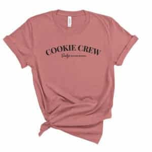 cookie crew in adult unisex crewneck t-shirt in mauve