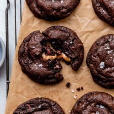 Salted Caramel Dark Chocolate Cookies