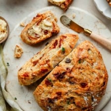 Crusty No-Knead Pizza Bread with Hot Honey Butter