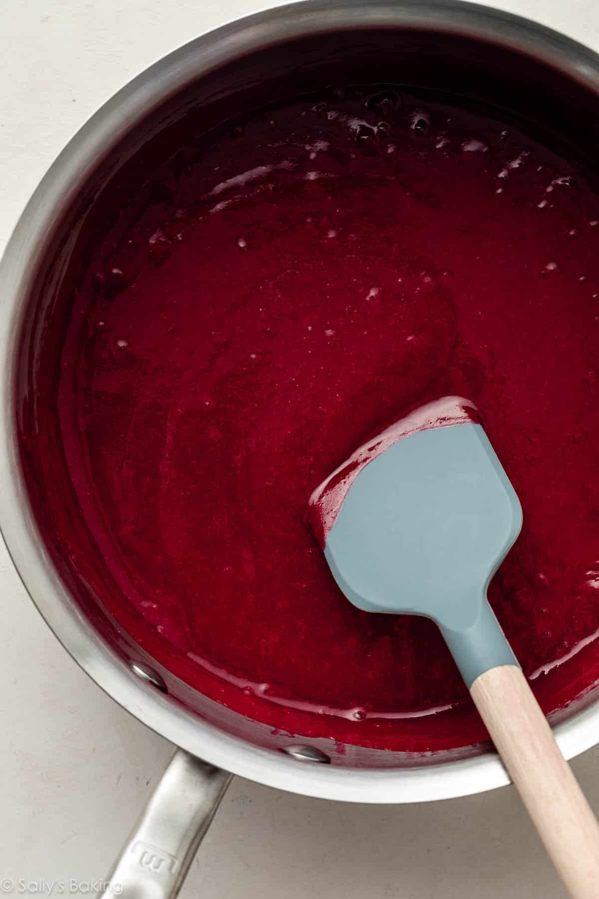 cooking smooth cranberry sauce.