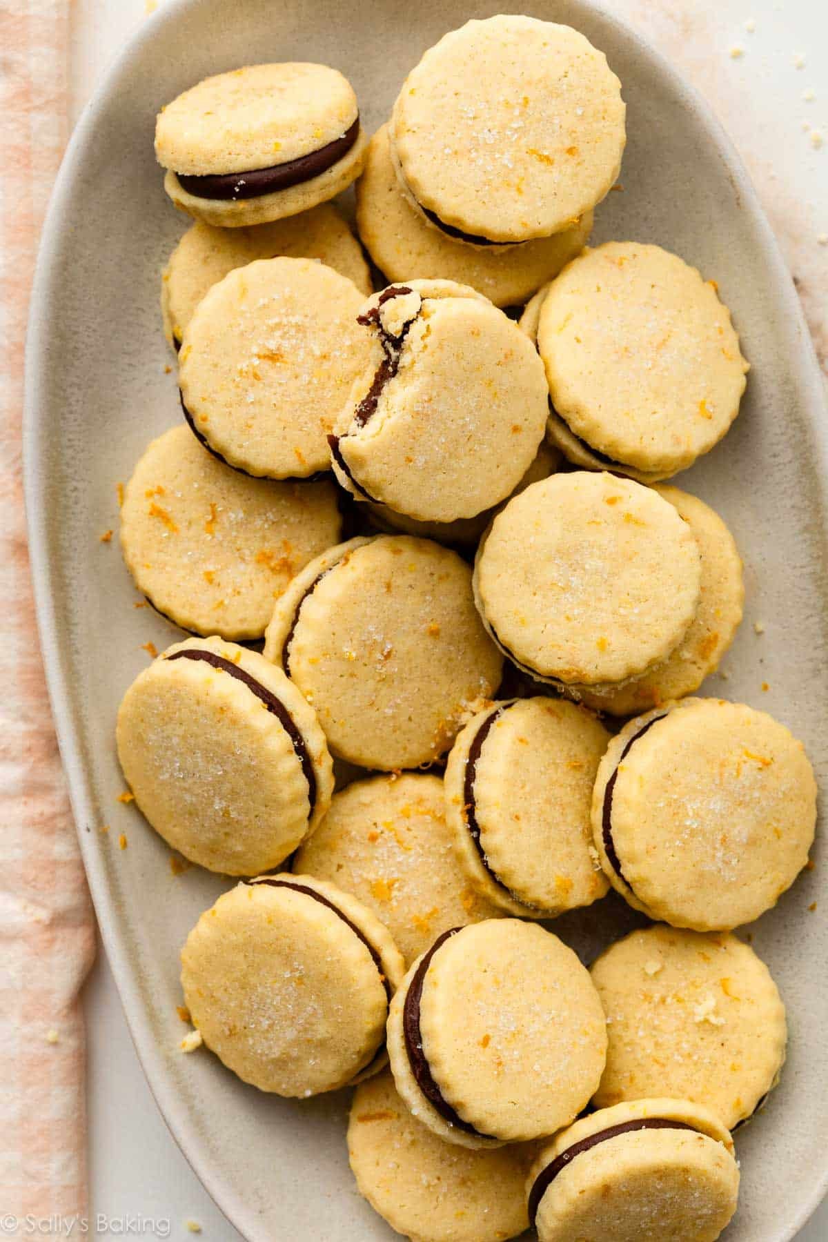chocolate orange sandwich cookies.