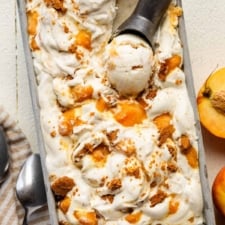 No-Churn Peach Cheesecake Ice Cream