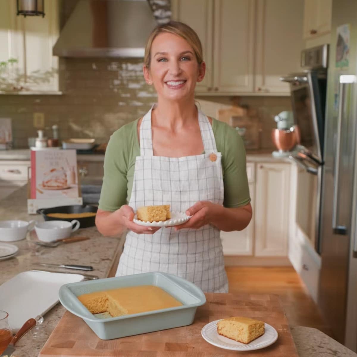 sally with cornbread.