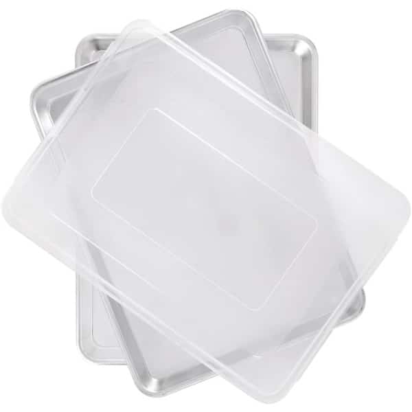 half sheet pans with lid.