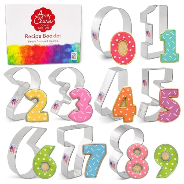 set of number cookie cutters.