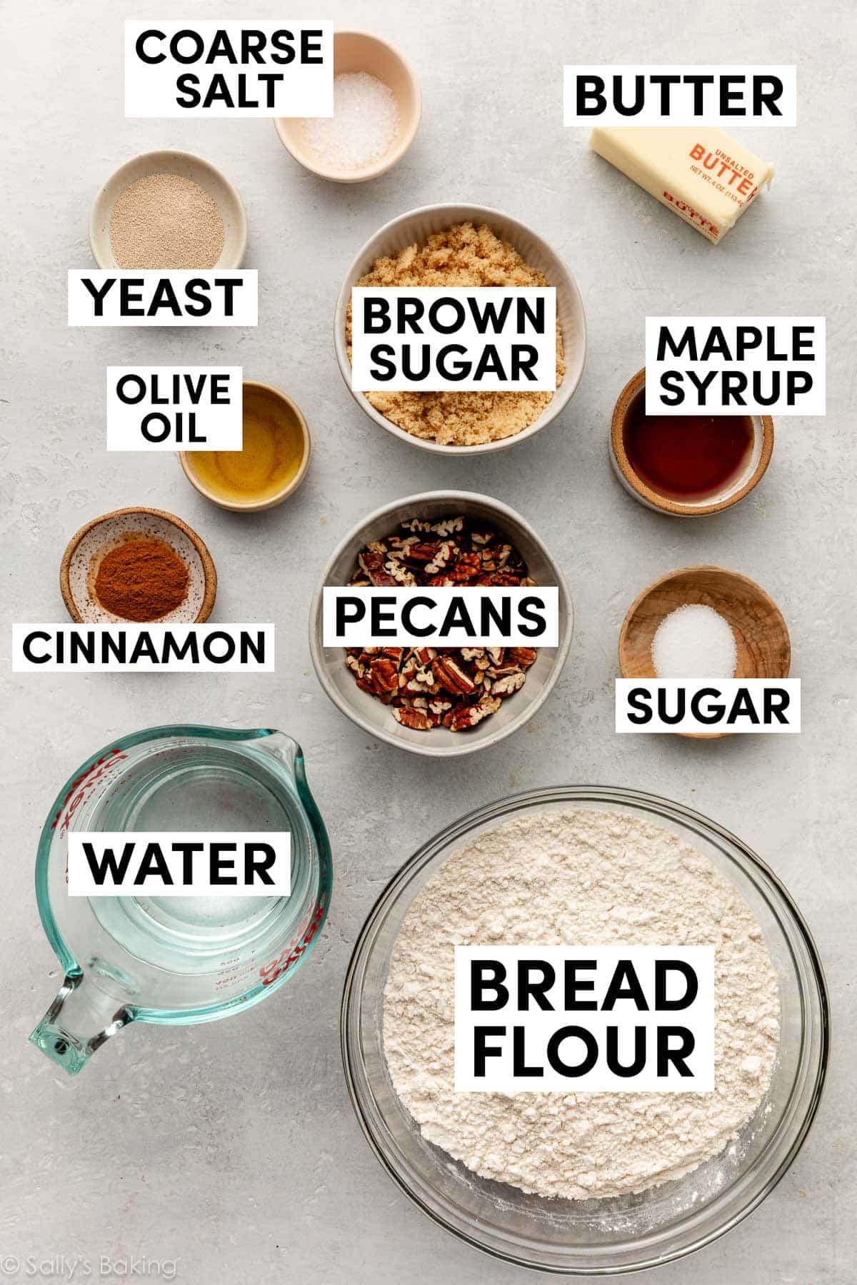various ingredients in bowls.